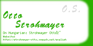 otto strohmayer business card